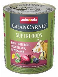 Animonda GranCarno konzerva Superfoods hovězí, červená řepa, ostružiny, pampeliška 800 g