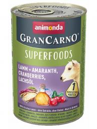 Animonda GranCarno konzerva Superfoods jehněčí, amarant, brusinky, los.olej