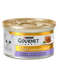 Gourmet Gold cat konzerva Savoury Cake s jehněčím a fazolkami 85 g