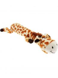 Happy Pet Hračka textil Safari Squeaker žirafa 53x13x7 cm