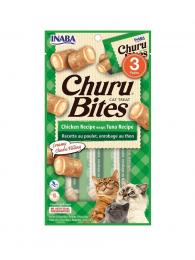 Inaba Churu Cat Bites Chicken Wraps Tuna purée 3x10 g