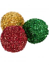 Trixie Xmas balls - vánoční chrastící míčky 3 ks 4 cm 