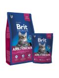 Brit Premium Cat Adult Chicken 8 kg + 1.5 kg ZDARMA
