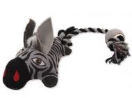 Dog Fantasy Hračka textile Zebra s provazem 58 cm