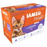 IAMS Delights kapsička Kitten kuřecí v omáčce 12x85 g