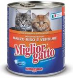 Miglior Gatto hovězí+rýže konzerva kočka 800 g