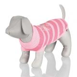 Trixie svetr RICHMOND růžový proužek s výšivkou vločka S 40 cm