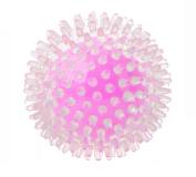 TPR míč s bodlinami růžový 9 cm